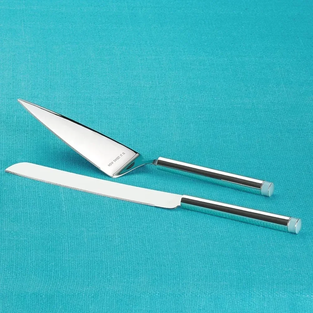 Kate Spade New York Cake Knife and Server 2-Piece Dessert Serving Set, Silver
